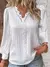 Camisa de costura de renda feminina costura solta com decote em v manga longa pu na internet