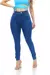 Jeans jeans skinny de mulher, calça azul claro levanta bumbum na internet