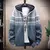 Novo inverno xadrez camisola com capuz cardigan casaco frio lã com zíper jaque - Achei Ofertas