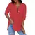 Blusa de manga comprida com decote em v feminina, camisa oversize, monocromátic - comprar online