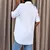 Imagem do Blusa de manga comprida com decote em v feminina, camisa oversize, monocromátic