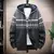 Novo inverno xadrez camisola com capuz cardigan casaco frio lã com zíper jaque na internet