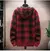 Novo inverno xadrez camisola com capuz cardigan casaco frio lã com zíper jaque - loja online