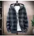 Novo inverno xadrez camisola com capuz cardigan casaco frio lã com zíper jaque - comprar online