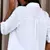 Blusa de manga comprida com decote em v feminina, camisa oversize, monocromátic