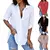Blusa de manga comprida com decote em v feminina, camisa oversize, monocromátic - loja online