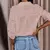 Blusa de manga comprida com decote em v feminina, camisa oversize, monocromátic - loja online