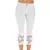 Jeans jeans de renda elástico para mulheres, calças com comprimento de bezerro - comprar online