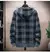 Novo inverno xadrez camisola com capuz cardigan casaco frio lã com zíper jaque - loja online