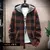 Novo inverno xadrez camisola com capuz cardigan casaco frio lã com zíper jaque - comprar online