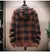 Novo inverno xadrez camisola com capuz cardigan casaco frio lã com zíper jaque