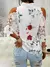 Verão feminino sem alças topos casual sexy oco flor impresso blusa feminina el