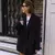 Traf blazer preto feminino novo em jaquetas escritório casual longo blazer mulh na internet