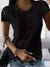 Blusa de renda feminina topos decote verão em v manga curta renda retalhos ol b - Achei Ofertas