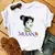 Casual disney cartoon mulan impressão gráfica das mulheres camiseta 90s blusas na internet