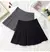 Cinza de cintura alta mini vestido para mulher magro versátil anti-exposição - loja online