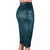 Moda elegante cintura alta divisão saia de couro falso feminino na altura do jo - loja online