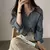 Camisa da moda coreana para mulheres, blusa anti-UV, streetwear simples, camisa