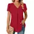 Sexy decote em v plissado manga curta blusa camisas verão feminino decote em v