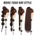 Extensões de rabo de cavalo reto sintético faixa de borracha cabelo trançado - comprar online