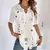 Temperamento casual rendas mulher camisa moda solta camisa mulher elegante manga na internet