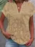 Verão casual camisa com decote em v blusa feminina moda branco jacquard camisas