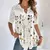 Temperamento casual rendas mulher camisa moda solta camisa mulher elegante manga - loja online