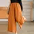 Nona calça coreana de perna larga feminina, calça simples solta até o tornoze