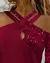 Blusa para mulher 2023 primavera colorblock cruzado manga longa camisetas contra - comprar online