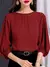 Zanzea feminino elegante 3/4 lanterna manga sólida blusa casual trabalho de esc - comprar online