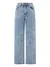 Imagem do Mulheres baggy jeans cintura alta perna larga denim em linha reta demin calças