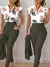 Conjunto de agasalho estampado floral feminino, top de manga plissada, calça co - comprar online