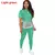 Conjunto de duas peças de verão feminino conjuntos de treino ecg impresso t ca - Achei Ofertas