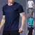Imagem do 1 peça camiseta masculina de manga curta, camiseta atlética de secagem rápida