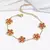 Eilieck 316l aço inoxidável flor trevo zircão pulseira para mulheres menina 2 - comprar online