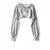 Hoodie feminino personalidade irregular colheita ultra curto estilo manga longa - loja online