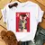 Casual disney cartoon mulan impressão gráfica das mulheres camiseta 90s blusas - comprar online