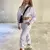 Outono/inverno moda manga longa casual conjunto de duas peças conjuntos de calças estilo doce na internet
