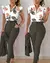 Imagem do Conjunto de agasalho estampado floral feminino, top de manga plissada, calça co