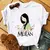 Casual disney cartoon mulan impressão gráfica das mulheres camiseta 90s blusas na internet