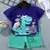 Criança menino verão manga curta camisetas + shorts listrados 2 peças conjunt na internet