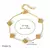 Eilieck 316l aço inoxidável flor trevo zircão pulseira para mulheres menina 2