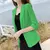 Mulheres algodão linho pequeno blazer 2024 novo verão curto terno jaqueta core - comprar online