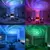 Céu estrelado galáxia lâmpada projetor led night light controle remoto som at - Achei Ofertas