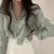 Imagem do Camisa da moda coreana para mulheres, blusa anti-UV, streetwear simples, camisa