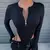 Body de manga comprida feminino, Collant sexy, Bodycon, Zíper, Decote V, Magro, - comprar online
