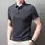 Novo negócio masculino casual manga curta osso flor cor sólida camisa polo mod - loja online