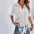 Temperamento casual rendas mulher camisa moda solta camisa mulher elegante manga - loja online