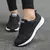 Mulheres Sapatos Casuais Moda Respirável Walking Mesh FlatShoesSneakers Branco