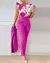 Conjunto de agasalho estampado floral feminino, top de manga plissada, calça co